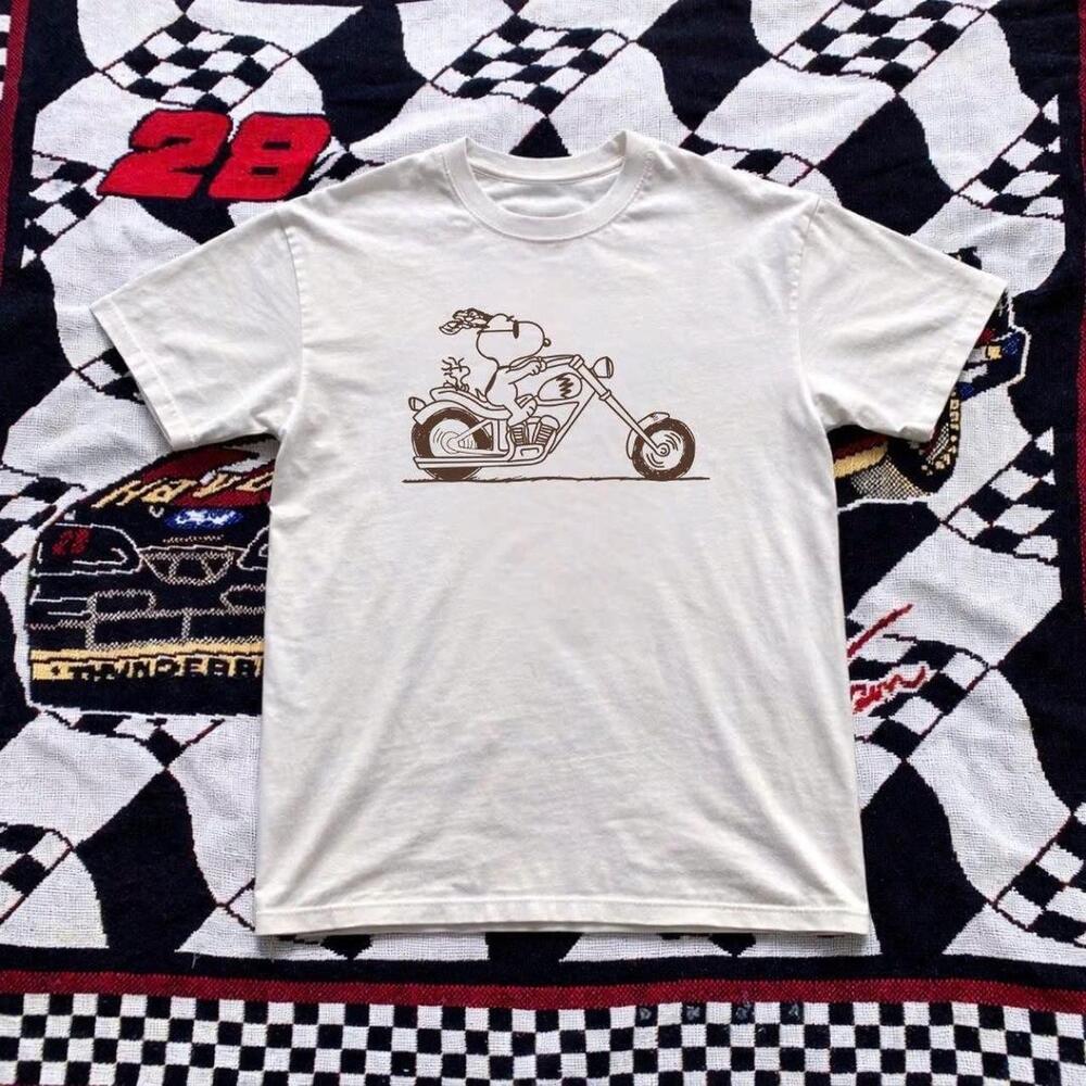 White Snoopy Biker Tee